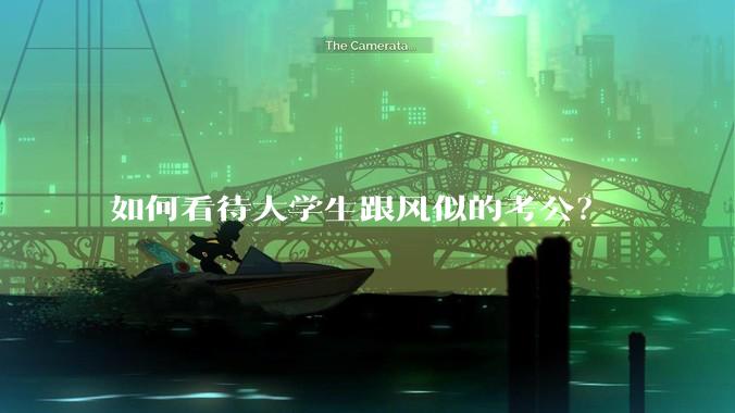 如何看待大学生跟风似的考公？