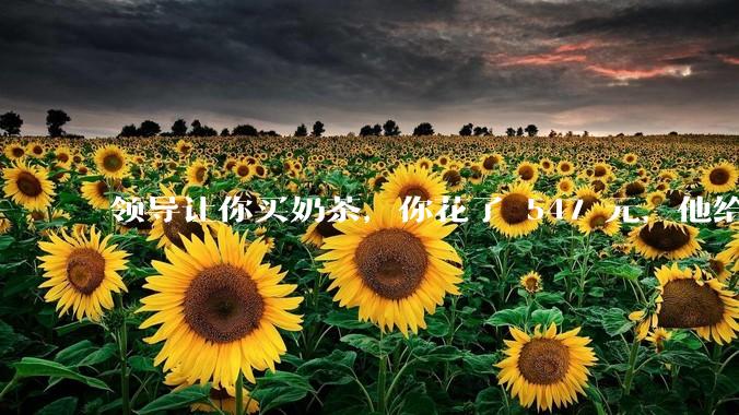领导让你买奶茶，你花了 547 元，他给你转了 500 元并说「钱已转，你收一下」，你该怎么回复？