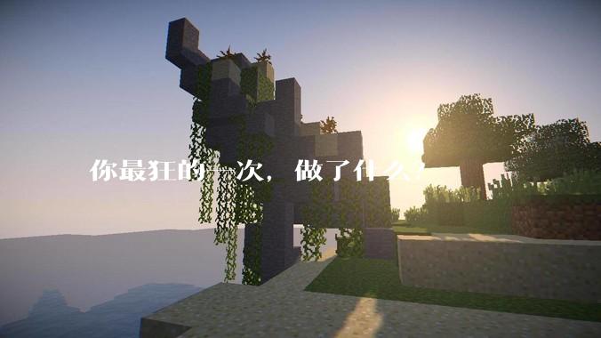 你最狂的一次，做了什么？